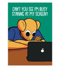 STARING AT MY SCREEN Poster | Funny Office Poster | Corporat Comics
