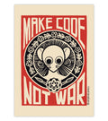 MAKE CODE NOT WAR Poster | Funny Office Poster | Corporat Comics