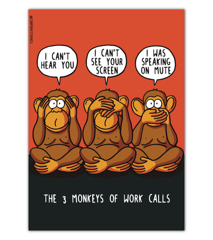 Three Monkeys - Poster (Desk / Wall) (Copy)