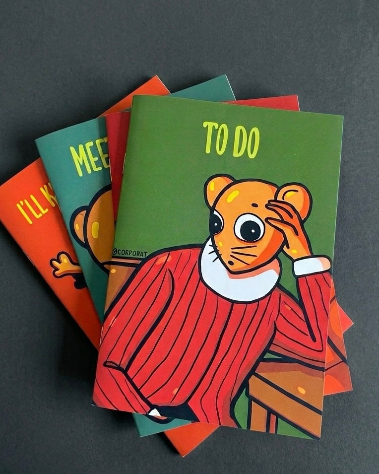 Set of 4 Quirky Notebooks