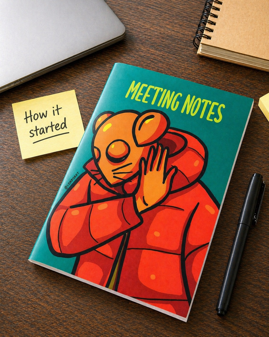 Set of 4 Quirky Notebooks