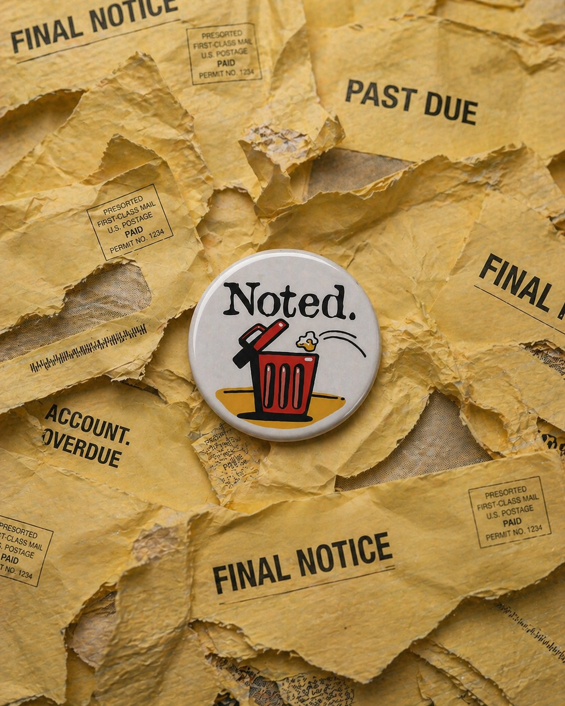 NOTED Badge Magnet | Funny Corporate Gift | Corporat Comics