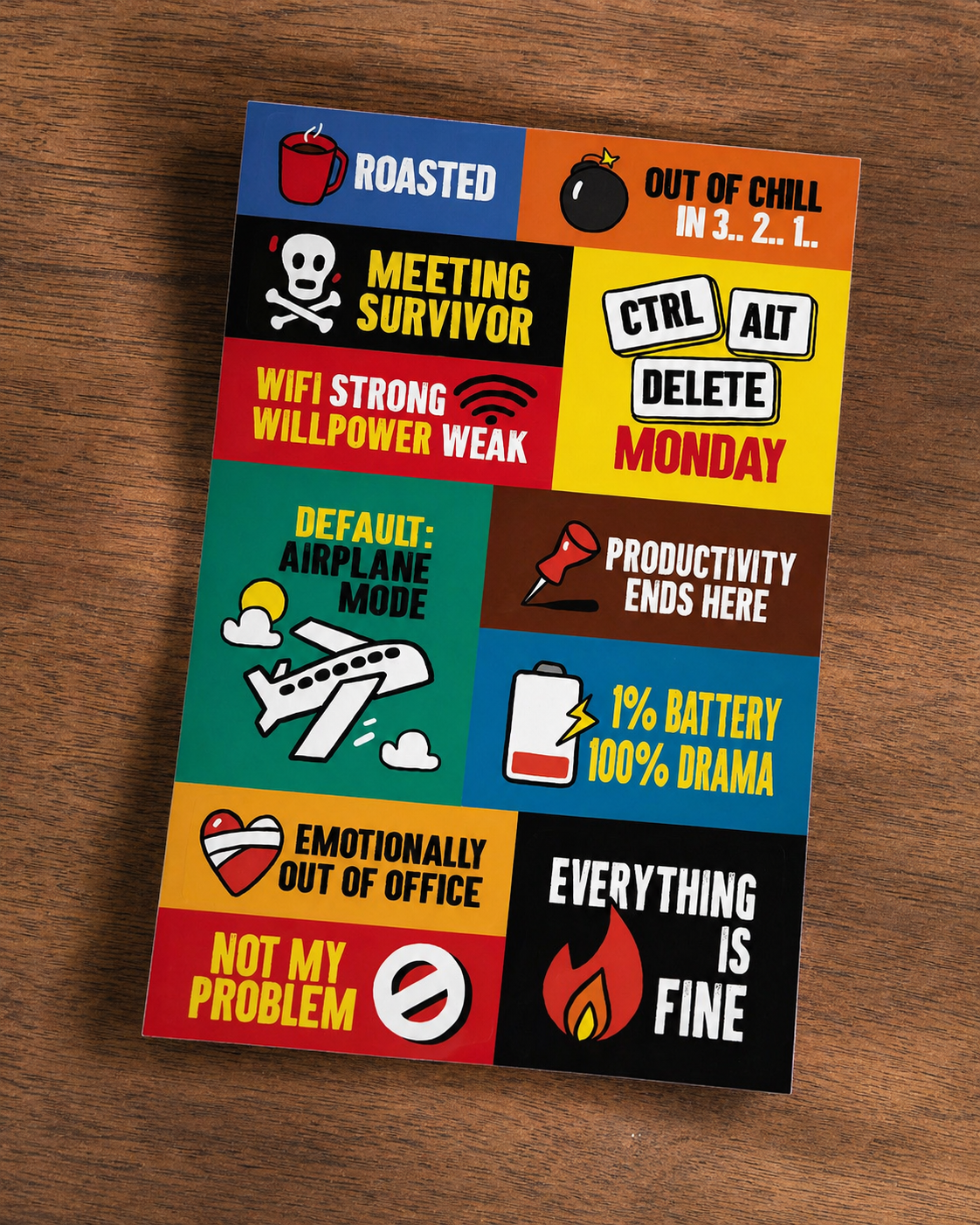 The Unhinged Collection | Complete Sticker Bundle (All 3 Sheets) | Funny Corporate Gift | Corporat Comics