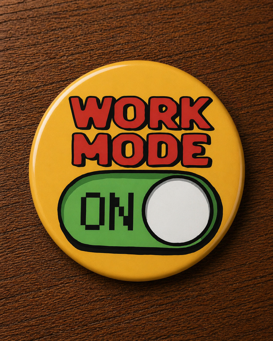 WORK MODE ON Badge Magnet | Funny Corporate Gift | Corporat Comics