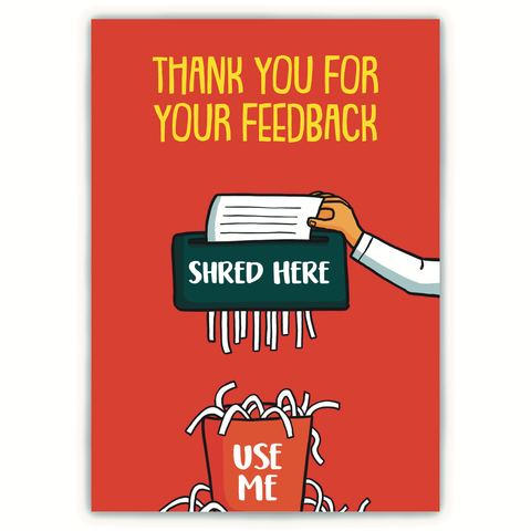 Thanks For Your Feedback - Poster (Desk / Wall)